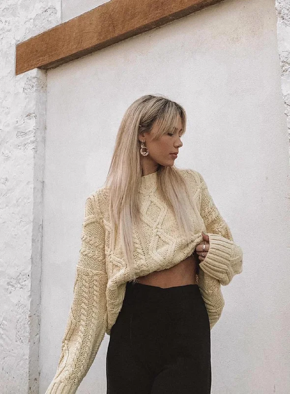 High - Low Hem Women's Cashmere - Blended SweatersAnaya Oversized Sweater Yellow