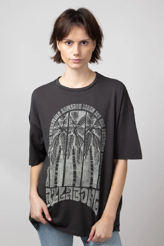 Billabong We Are Dreaming Oversized Graphic T-Shirt for Women in Off Black  | ABJZT01627-OFB