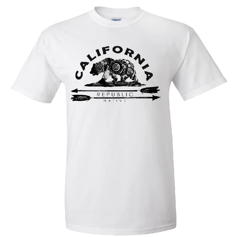Striped Women T Shirt in a Classic PatternCalifornia Arrow Bear Asst Colors T-shirt/tee