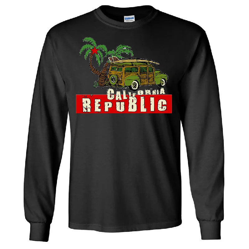 V - Neck Women T Shirt to Enhance the NecklineCalifornia Republic Woody Long Sleeve Shirt