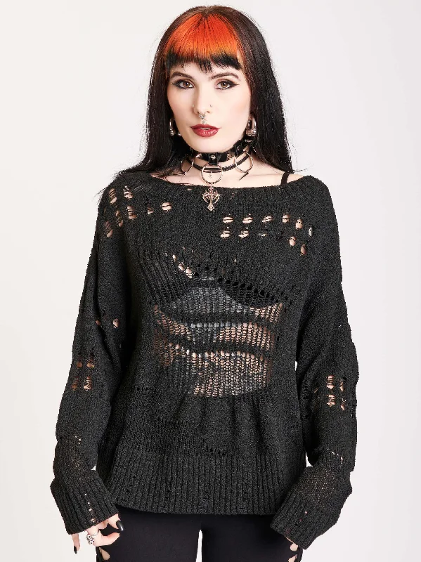 Button - Down Women's Shetland Wool Sweaters in Traditional PatternsDrop Stitch Distressed Sweater Button - Down Women's Shetland Wool Sweaters in Traditional PatternsDrop Stitch Distressed Sweater