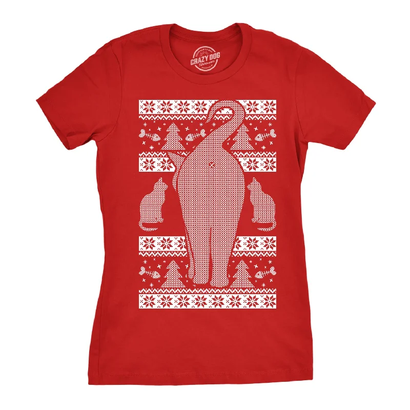 Festive Feline Butt Women's T Shirt