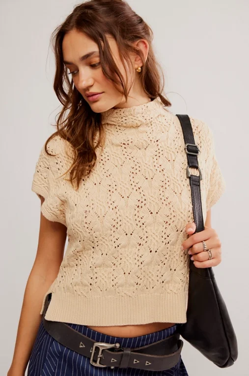 Cropped Women's Angora Blend Sweaters for a Trendy LookFree People Vicki Mock Neck Sweater Cropped Women's Angora Blend Sweaters for a Trendy LookFree People Vicki Mock Neck Sweater