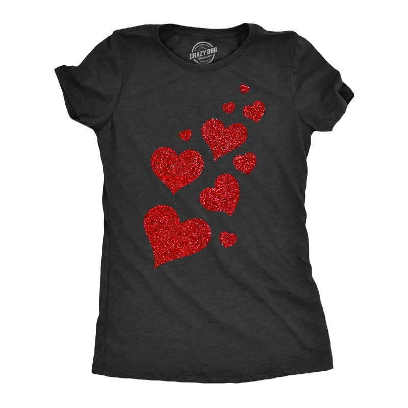 Glitter Hearts Women's T Shirt