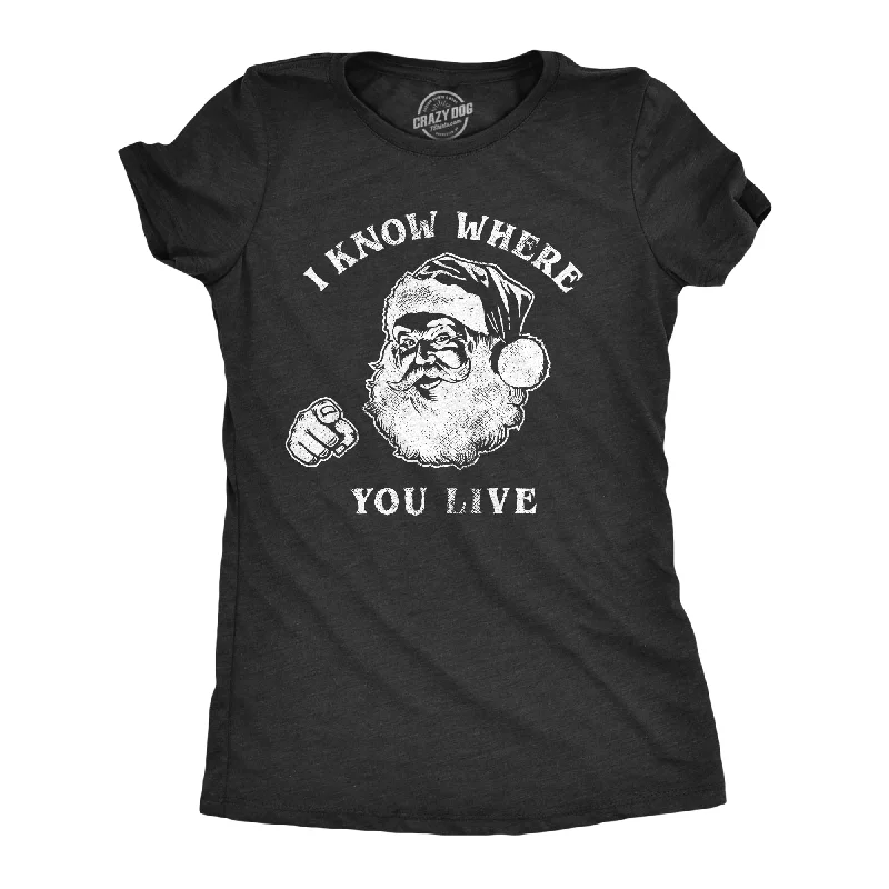 Striped Women T Shirt in a Classic PatternI Know Where You Live Women's T Shirt