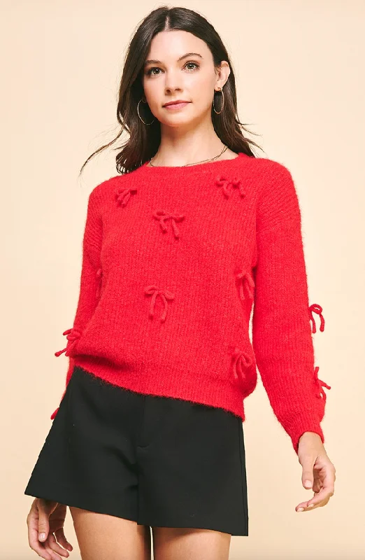 Bell - Sleeve Women's Mohair - Wool Blend SweatersJordyn Ribbon Detail Sweater Top
