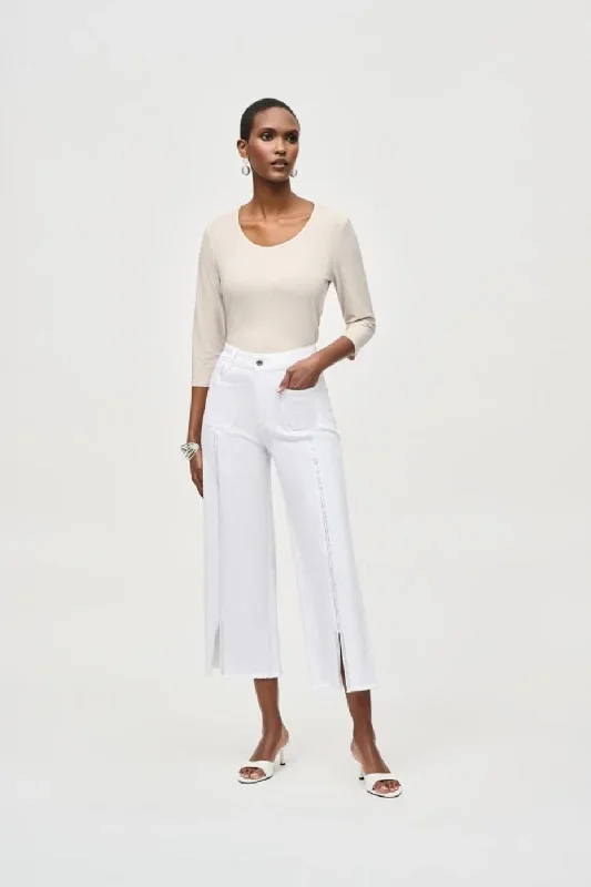 Joseph Ribkoff Culotte Jeans With Embellished Front Seam