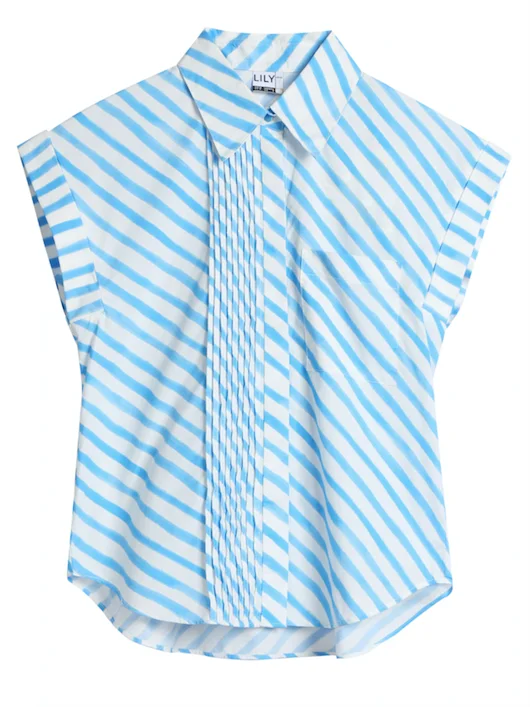 Short Sleeve Women's Cotton Blend Sweaters in Pastel ColorsLily Lake Blue Sleeveless Shirt Short Sleeve Women's Cotton Blend Sweaters in Pastel ColorsLily Lake Blue Sleeveless Shirt