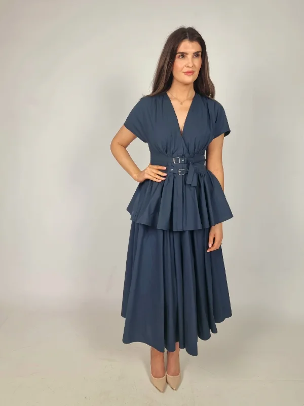 MEIMEIJ Navy Belted Skirt