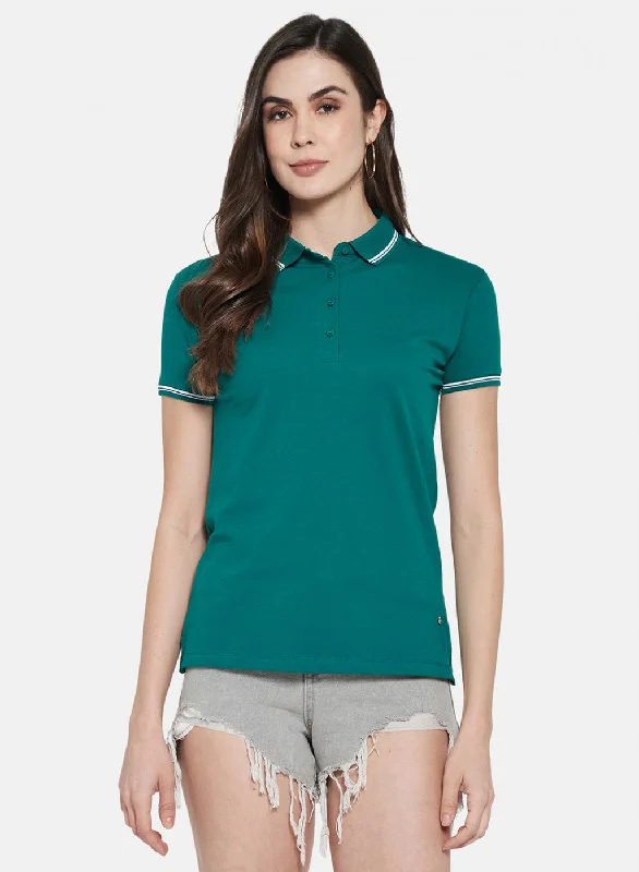 V - Neck Women T Shirt to Enhance the NecklineWomens Blue Plain T-Shirt