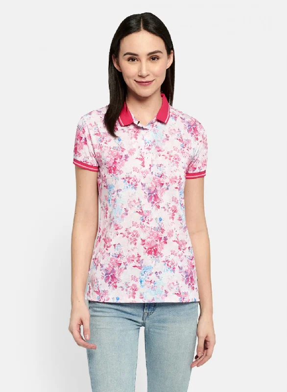 Graphic Print Women T Shirt for a Trendy StatementWomens Pink Printed T-Shirt