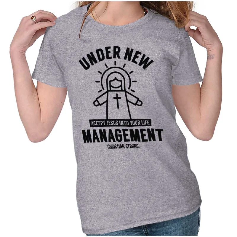 Crew Neck Women T Shirt with a Timeless DesignNew Management Ladies T Shirt
