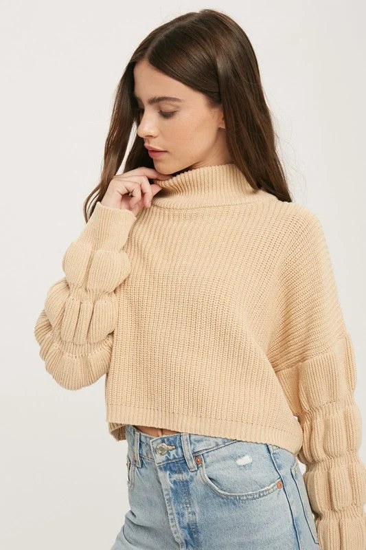 Hooded Women's Fleece - Lined Sweaters for WinterNicola Sweater-Beige