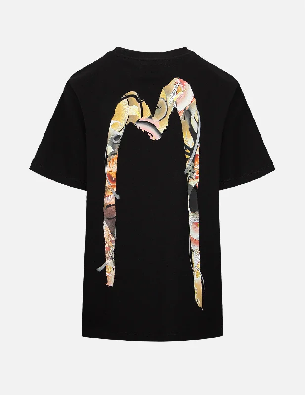 Striped Women T Shirt in a Classic PatternTattoo Koi Daicock Print T-shirt