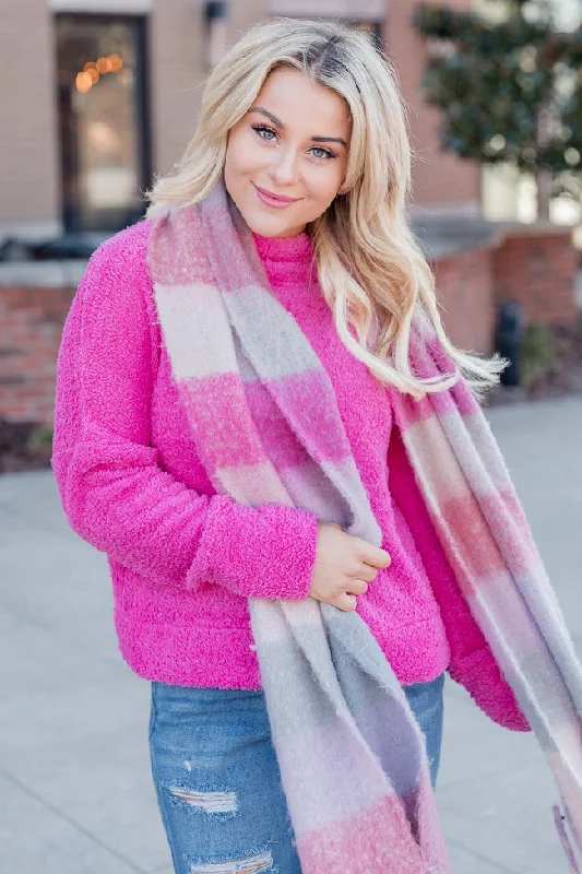 Plus Size Women's Oversized Chunky Knit SweatersTimeless Tales Pink Fuzzy Mock Neck Sweater FINAL SALE Plus Size Women's Oversized Chunky Knit SweatersTimeless Tales Pink Fuzzy Mock Neck Sweater FINAL SALE