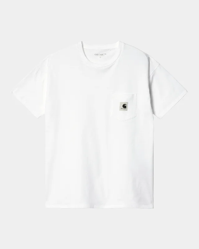 Striped Women T Shirt in a Classic PatternWomen's Pocket T-Shirt | White