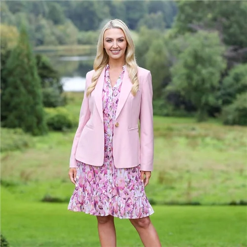 Women's Belted Blazers in Camel Color for a Sophisticated OutfitAMARA BLAZER (PINK) Women's Belted Blazers in Camel Color for a Sophisticated OutfitAMARA BLAZER (PINK)