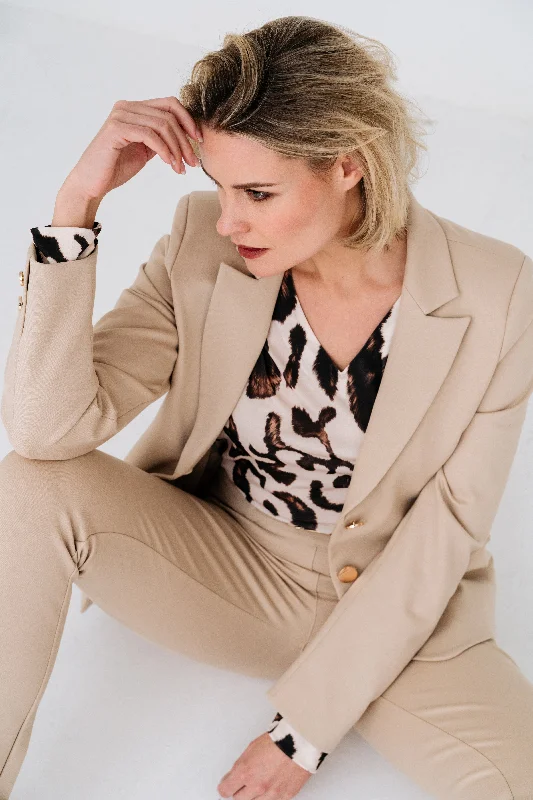 Women's Longline Linen Blazers in Pastel Colors for Summer EventsBlazer viva dark sand D11 Women's Longline Linen Blazers in Pastel Colors for Summer EventsBlazer viva dark sand D11