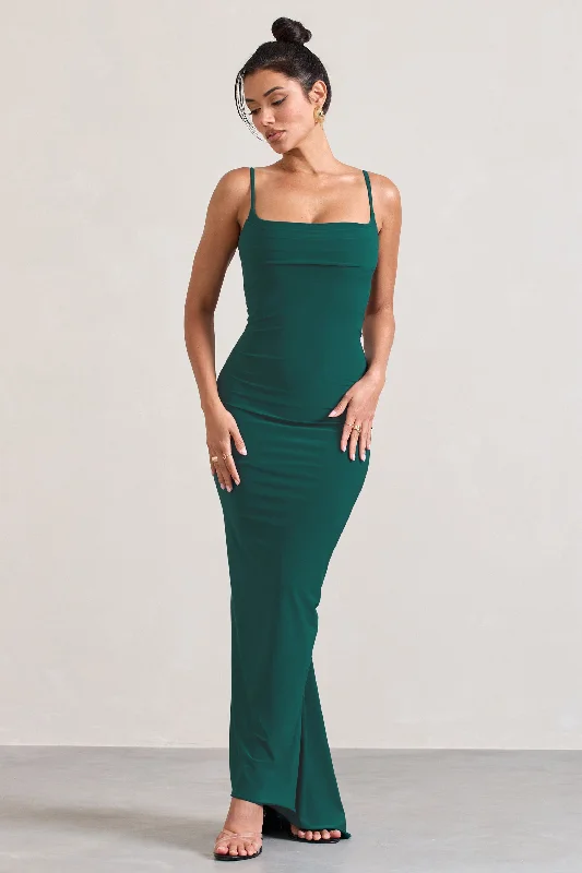 Pleated Women Dress with a Timeless and Elegant TextureCamera One | Bottle Green Strappy Laced Bodycon Maxi Dress Pleated Women Dress with a Timeless and Elegant TextureCamera One | Bottle Green Strappy Laced Bodycon Maxi Dress