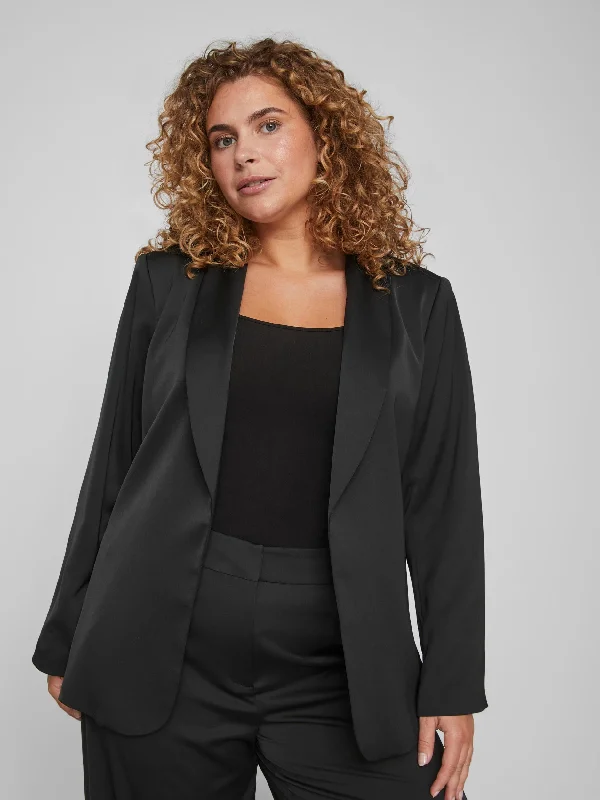 Single - Breasted Women's Linen Blend Blazers in Earth Tones for Casual WearCATHY L/S BELTED BLAZER (BLACK) Single - Breasted Women's Linen Blend Blazers in Earth Tones for Casual WearCATHY L/S BELTED BLAZER (BLACK)