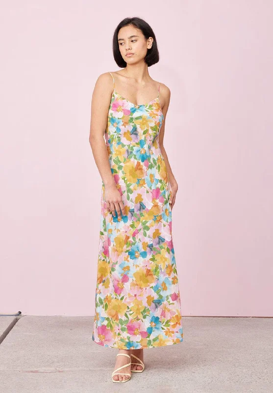 Ball Gown Women Dress with a Full Skirt for a Princess - like LookEmelie Silk Slip -Lolly Floral Ball Gown Women Dress with a Full Skirt for a Princess - like LookEmelie Silk Slip -Lolly Floral