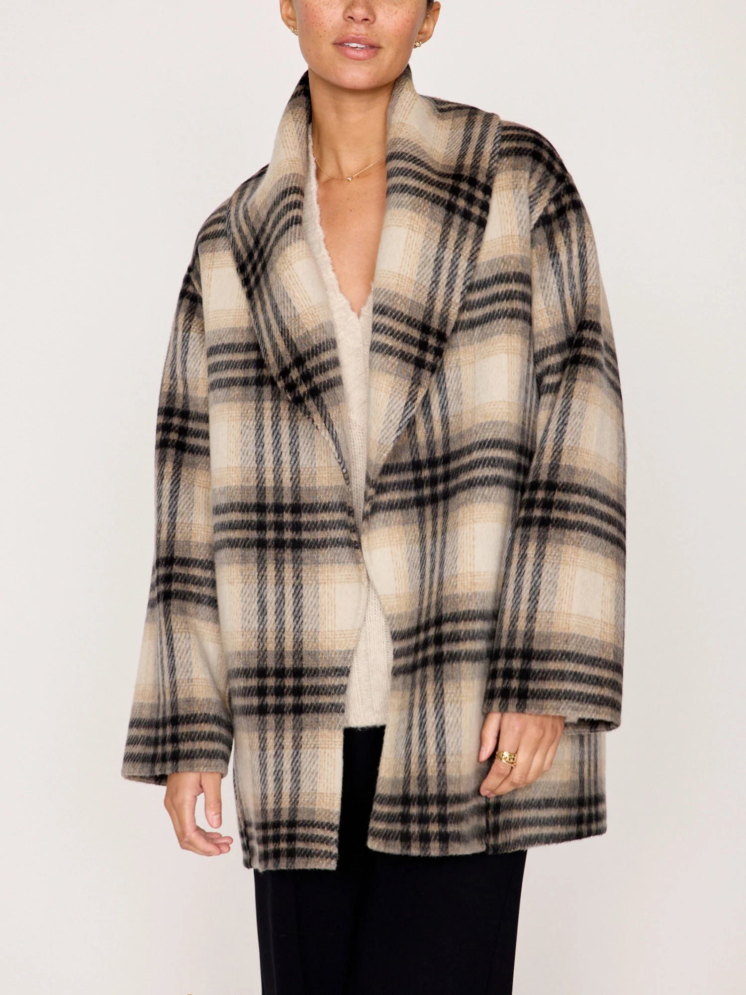 Plus Size Women's Double - Breasted Wool Blazers for Winter Office WearFinley Plaid Coat Heritage Plaid Plus Size Women's Double - Breasted Wool Blazers for Winter Office WearFinley Plaid Coat Heritage Plaid
