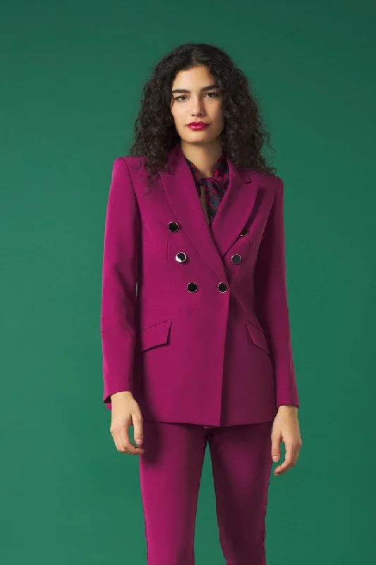 Plus Size Women's Ruffled Blazers in Pink for a Girly and Fashionable LookOrson Jacket (Pink)