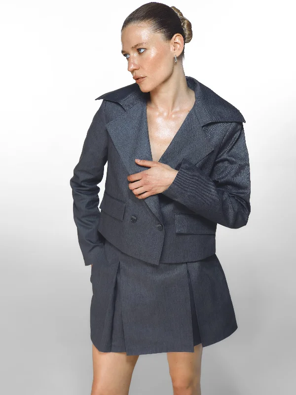 Women's Slim - Fit Blazers in Charcoal Gray for a Professional AppearanceSeaSycle Jacket - Graffite Women's Slim - Fit Blazers in Charcoal Gray for a Professional AppearanceSeaSycle Jacket - Graffite