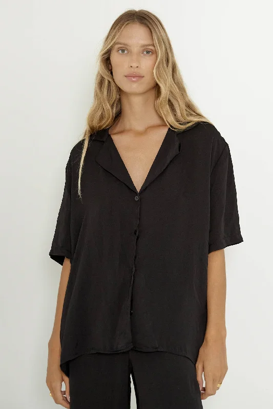 Little Black Women Dress with Sequins for a Glamorous Night OutSNDYS Hallie Shirt Black Little Black Women Dress with Sequins for a Glamorous Night OutSNDYS Hallie Shirt Black