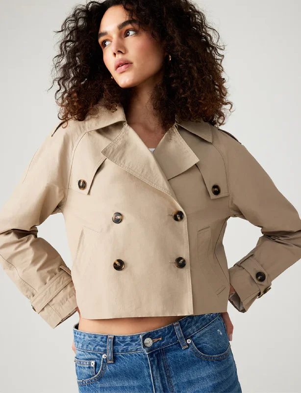 Women's Notched Lapel Blazers in Beige for a Timeless OutfitSirus Jacket, Khaki
