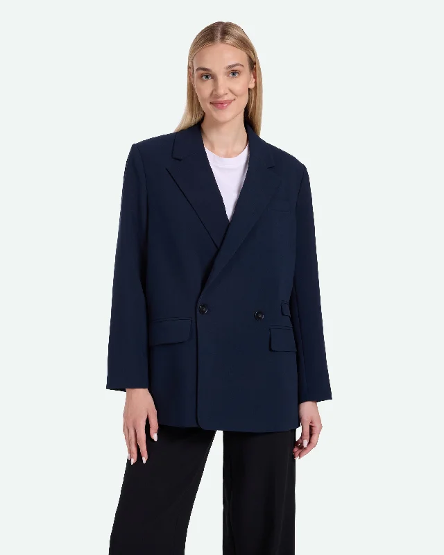 Plus Size Women's Embroidered Blazers in Floral Patterns for a Feminine TouchTines 3021 Blazer - Sky Captain Plus Size Women's Embroidered Blazers in Floral Patterns for a Feminine TouchTines 3021 Blazer - Sky Captain