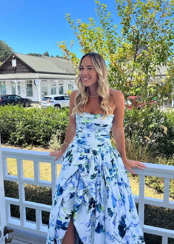 Maxi Women Dress with Floral Print for a Bohemian VibeViolette Bubble Hem Maxi