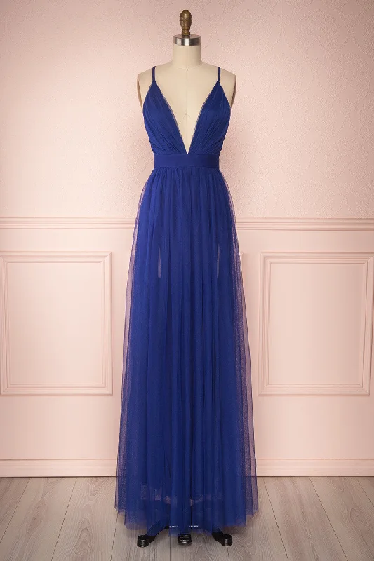 Backless Women Dress for a Sexy and Alluring Look at Evening EventsAliki Navy | Mesh Maxi Dress Backless Women Dress for a Sexy and Alluring Look at Evening EventsAliki Navy | Mesh Maxi Dress