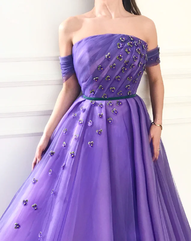 Wrap - Style Women Dress with Adjustable Fit for All Body TypesAmethyst Blossom Gown Wrap - Style Women Dress with Adjustable Fit for All Body TypesAmethyst Blossom Gown
