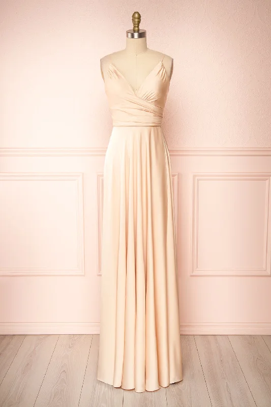 Little Black Women Dress with Sequins for a Glamorous Night OutLizza Beige | Satin Maxi Dress w/ Slit Little Black Women Dress with Sequins for a Glamorous Night OutLizza Beige | Satin Maxi Dress w/ Slit