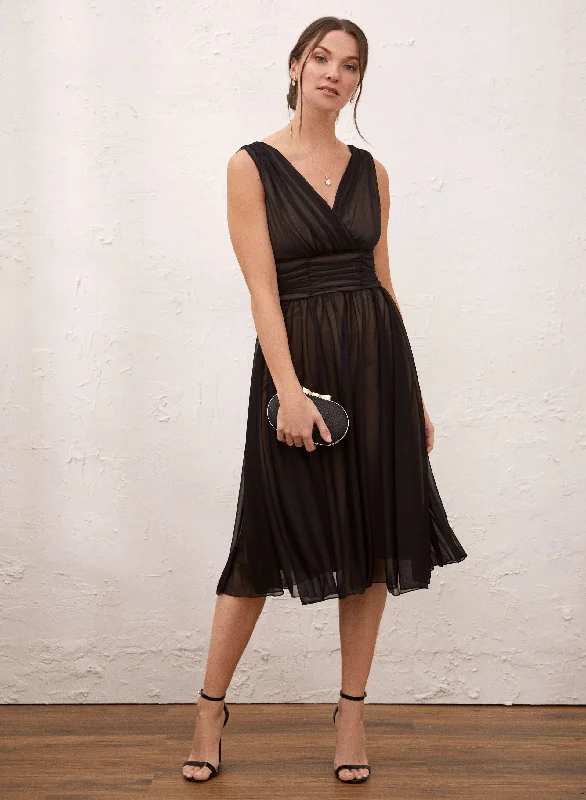 Mermaid - Style Women Dress with a Fitted Silhouette for Special OccasionsMesh Midi Dress Mermaid - Style Women Dress with a Fitted Silhouette for Special OccasionsMesh Midi Dress