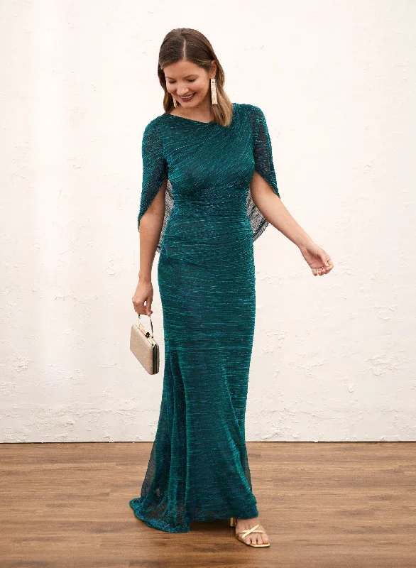 Strapless Women Dress with a Built - in Bra for Comfort and SupportMetallic Crinkle Drape Back Dress Strapless Women Dress with a Built - in Bra for Comfort and SupportMetallic Crinkle Drape Back Dress