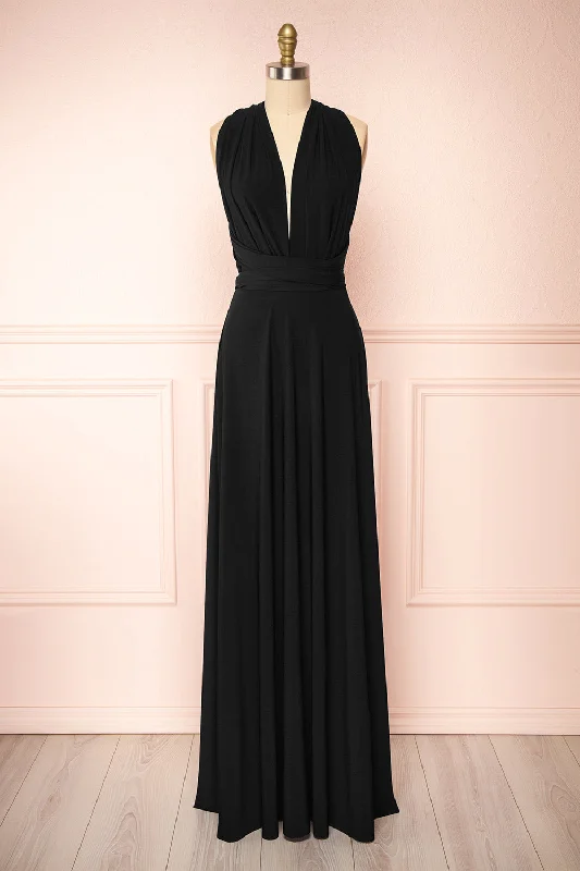 Violaine Black | Convertible Maxi Dress