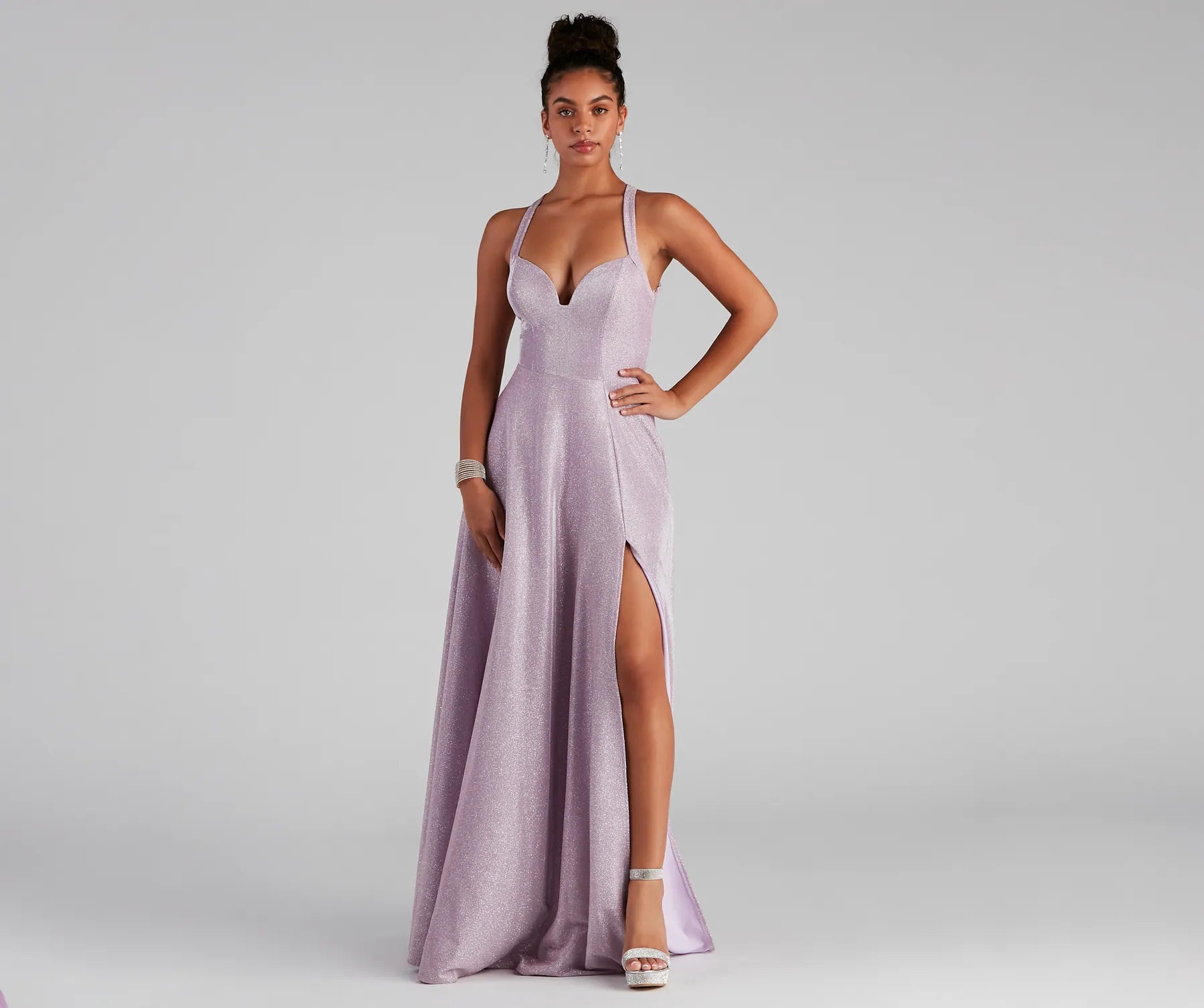 Josilyn Formal Glitter A-Line Dress