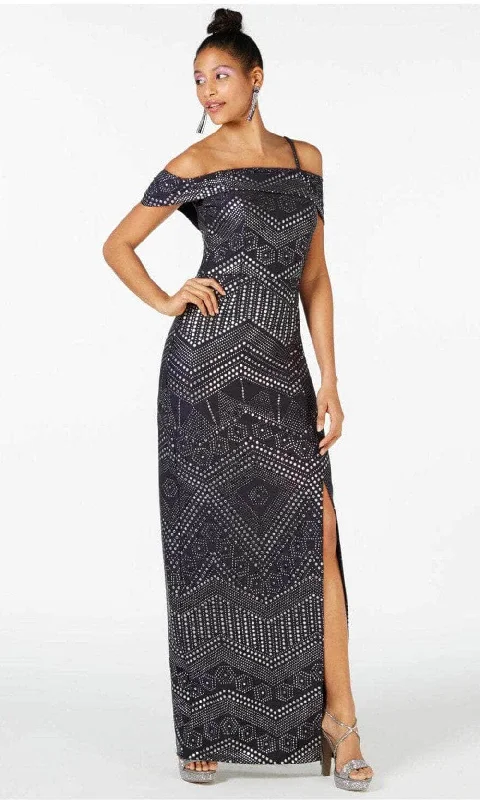 Laundry HP01K67G - Metallic Motif Sheath Evening Dress