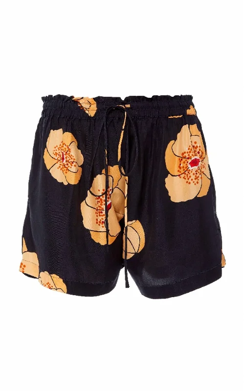 Cuffed Women Shorts for a Laid - Back and Trendy LookAntol Short In Black Floral