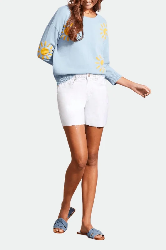 Cuffed Women Shorts for a Laid - Back and Trendy LookAudrey Classic Girlfriend Shorts In White
