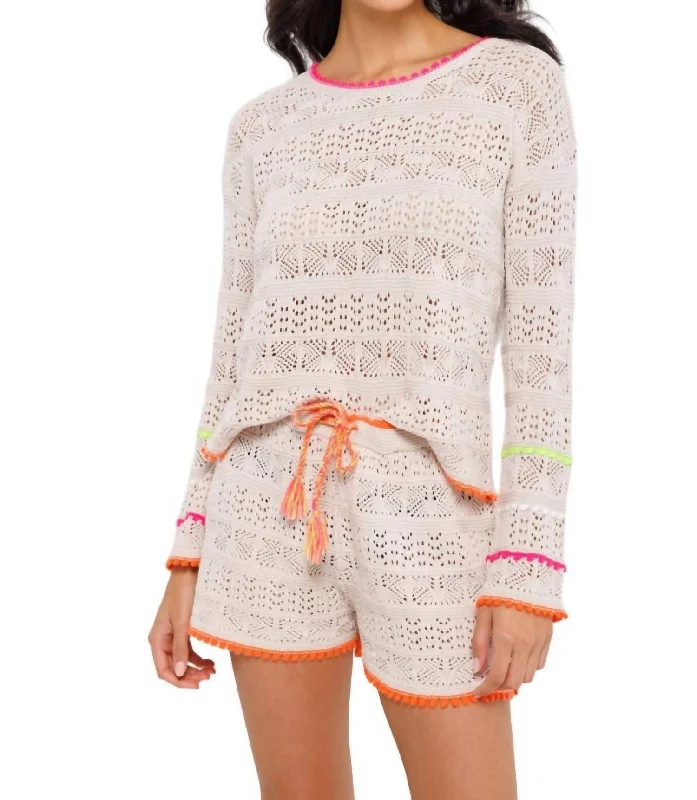 Plus Size Women Shorts with a Comfortable and Stylish FitBeach Please Short In Natural