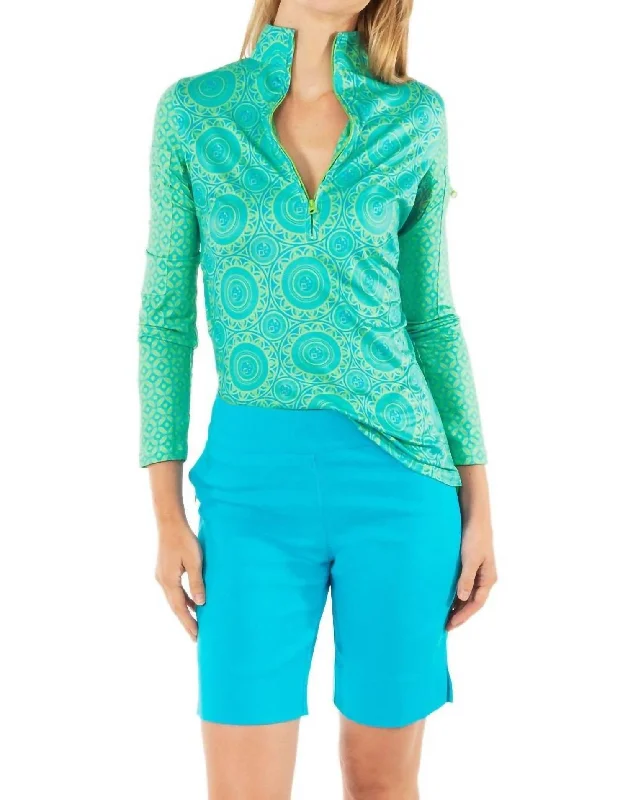 Solid Color Women Shorts in Bright Hues for a Bold StatementBermuda Shorts In Turquoise