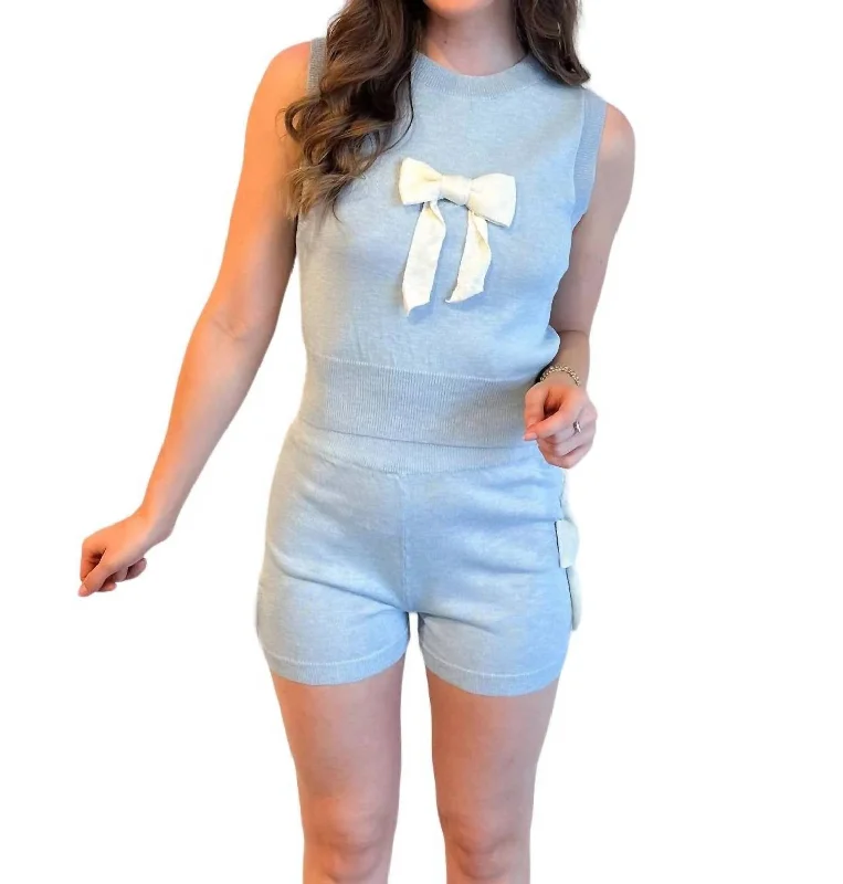 Elastic Waist Women Shorts for Easy Wear and ComfortBows And Blues Shorts