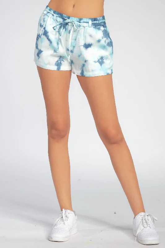 Printed Floral Women Shorts for a Summer - Ready StyleDrawstring Shorts In Blue