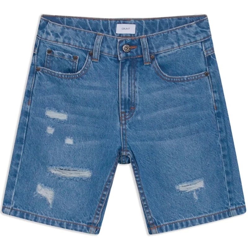 Leather Look Women Shorts for an Edgy and Chic StyleGRUNT Clint Premium Blue Shorts
