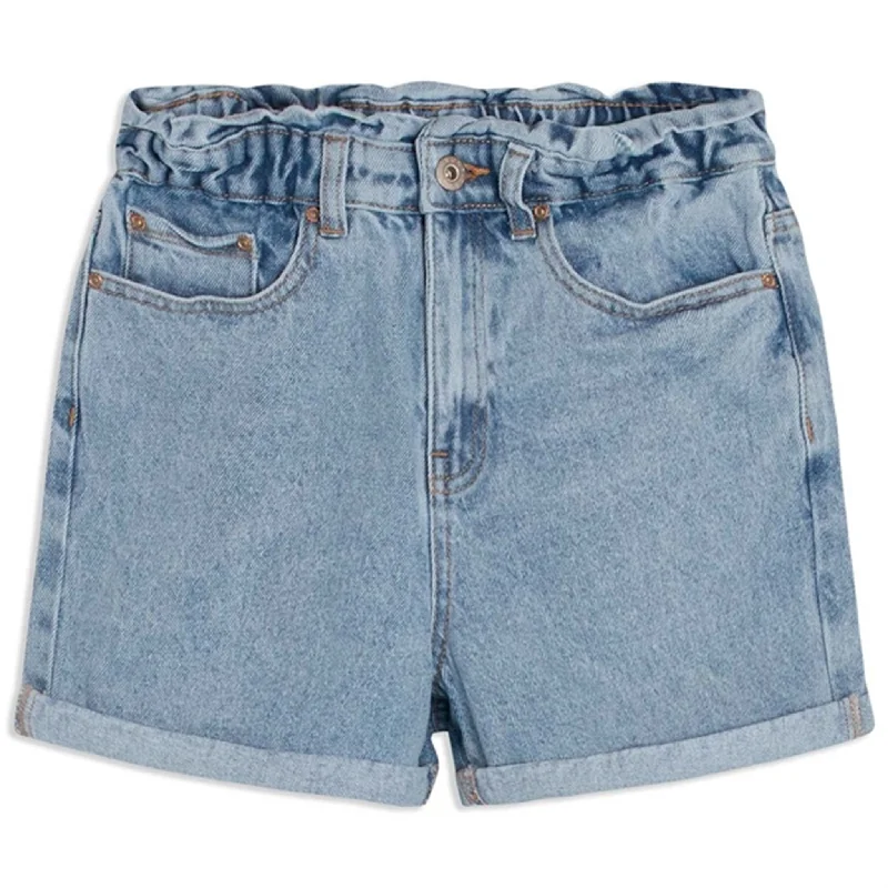 Belted Women Shorts to Enhance the WaistlineGRUNT Standard Blue Yes Paper Bag Shorts
