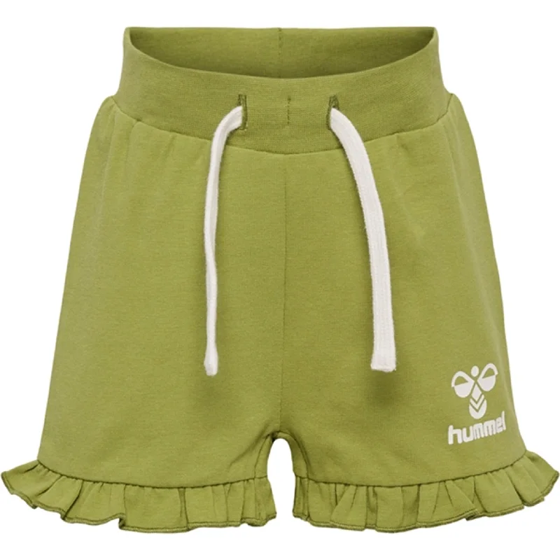 Printed Floral Women Shorts for a Summer - Ready StyleHummel Green Olive Dream Ruffle Shorts