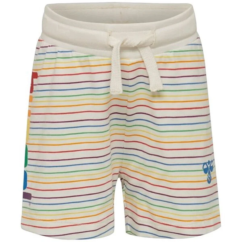 Cargo Women Shorts with Multiple Pockets for FunctionalityHummel Rainbow Whisper White Shorts